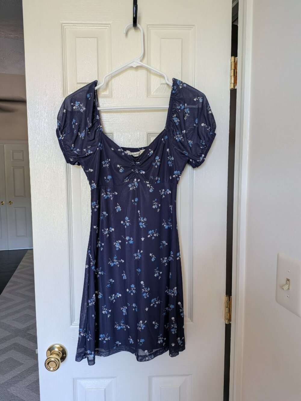 Live To Be Spoiled Floral Smocked Milkmaid Mini Dress Size Small - Picture 2 of 3
